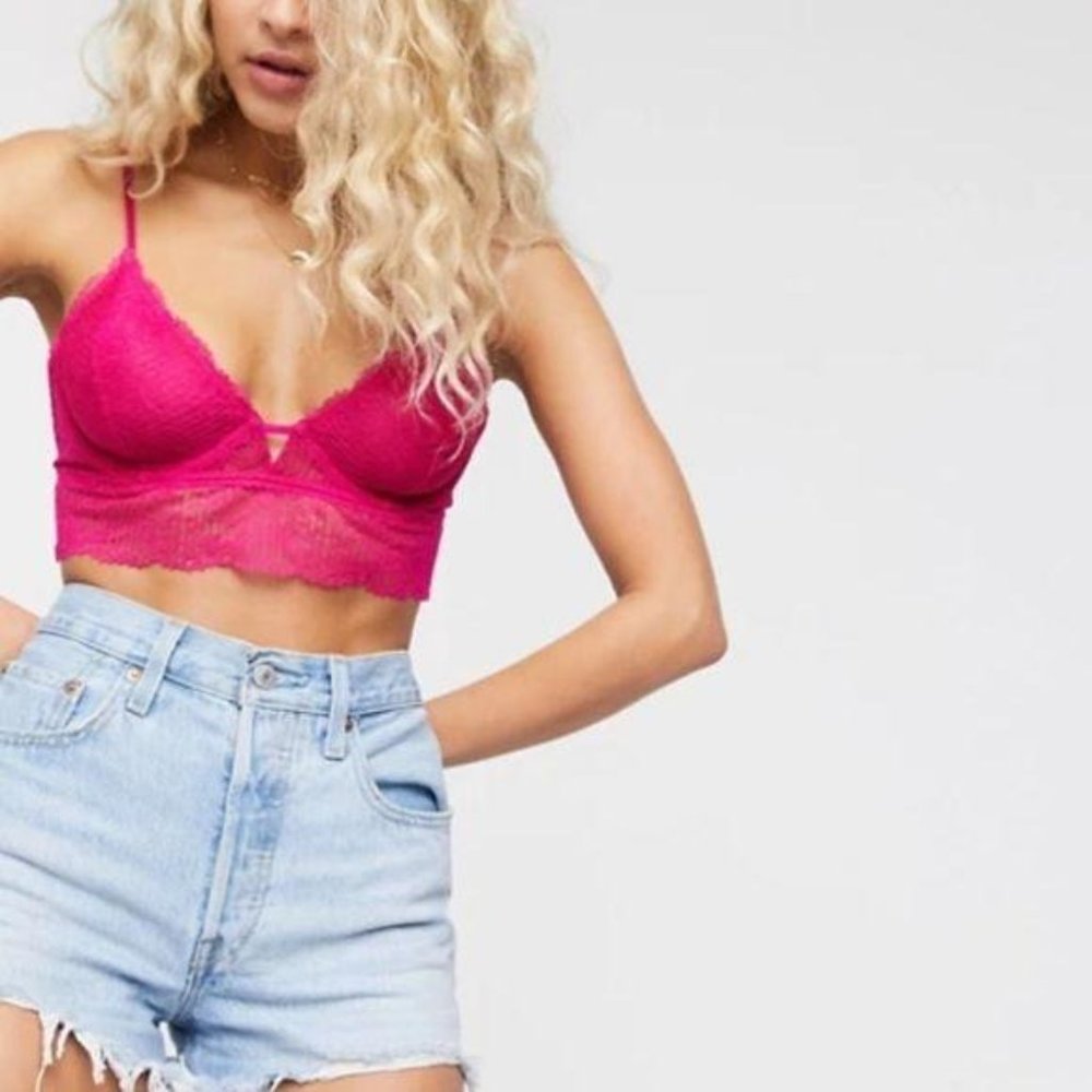 NWT Free People Alyssa Underwire Bra - Fuschia  XS
